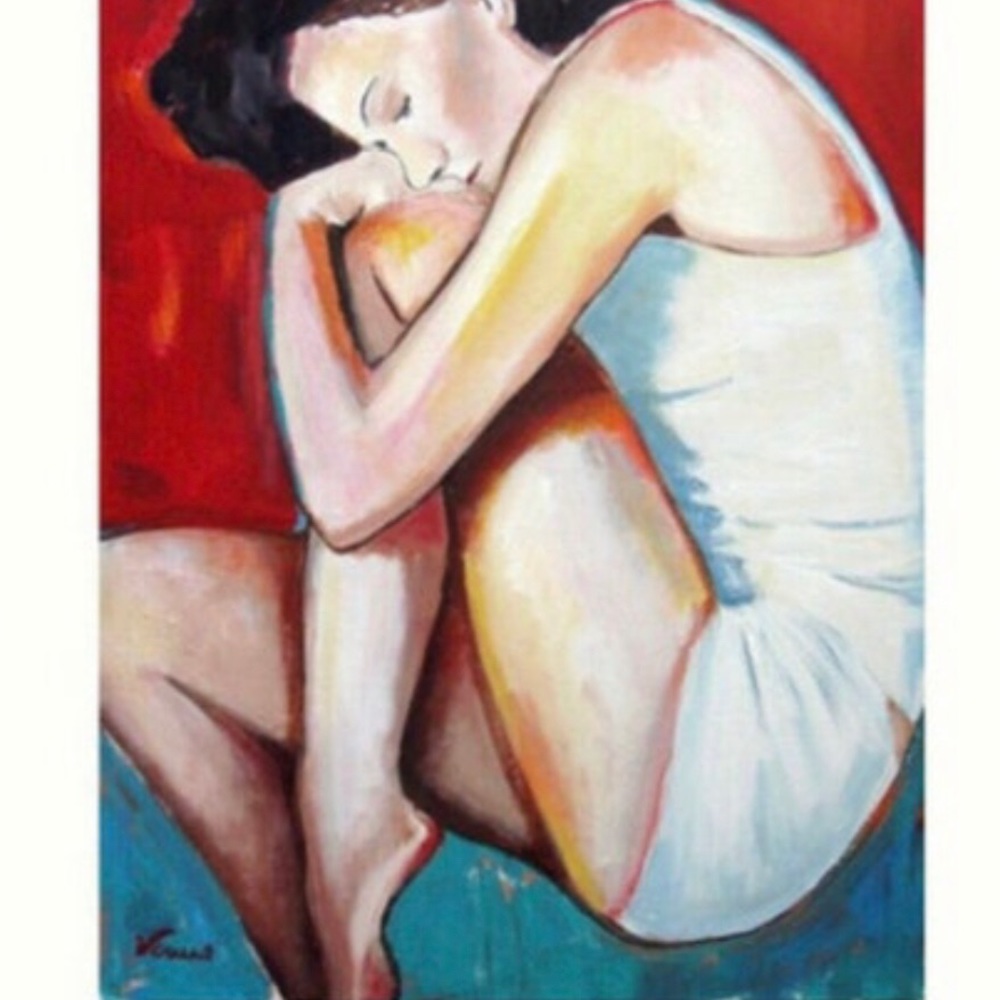 HEARTACHE 8x10 Giclee Fine Art Print Impressionist Woman Expressive Portrait